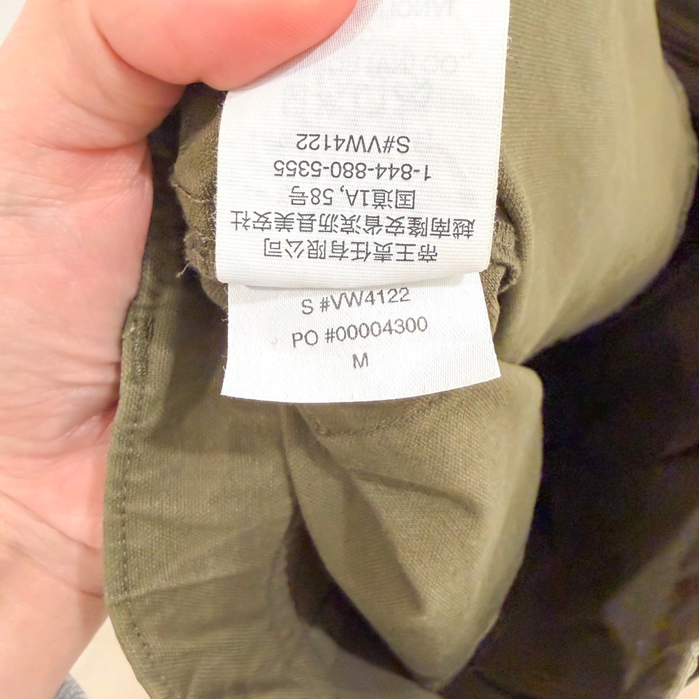 Vuori Getaway Carpenter Cargo Utility Wide Leg Pants Olive Green Oregano Boho M - Picture 5 of 6